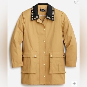 J. Crew Collection Barn Jacket with embellished collar
